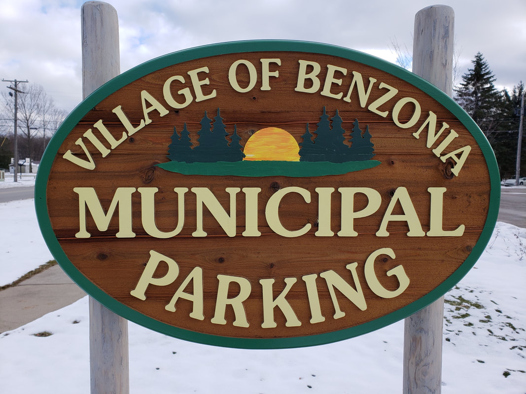 Municipal parking sign