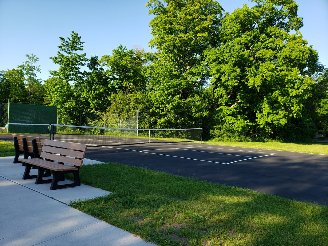 Pickleball court at the Academy Park